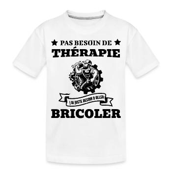 pas besoin de thérapie - T-shirt bio Premium Enfant - blanc - Devant