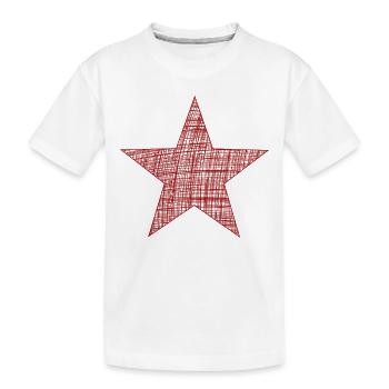 roter Stern, red star - Kinder Premium Bio T-Shirt - Weiß - Vorne