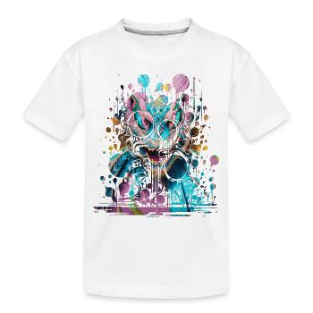 Graffiti Street Art Spray Vintage Schablone Retro - Kinder Premium Bio T-Shirt - Weiß - Vorne