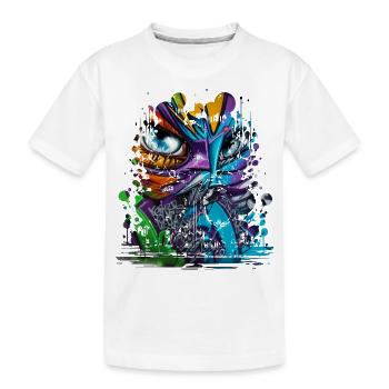 graffiti street art spray couleurs cool artiste rétro - T-shirt bio Premium Enfant - blanc - Devant
