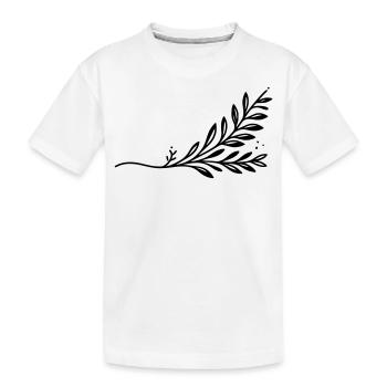 Zweig Ast - Kinder Premium Bio T-Shirt - Weiß - Vorne