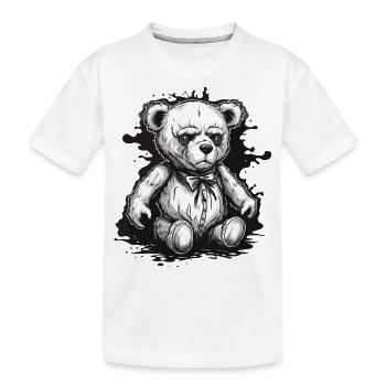 Ours en peluche / Peluche / Animal en peluche / Idée cadeau - T-shirt bio Premium Enfant - blanc - Devant