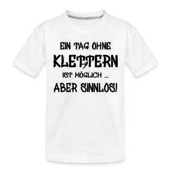 klettern Klettern - Kinder Premium Bio T-Shirt - Weiß - Vorne
