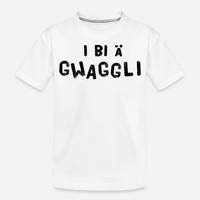 I bi ä Gwaggli - Kinder Premium Bio T-Shirt - Weiß