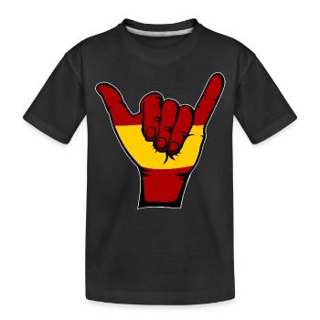 Drapeau de l’Espagne Symbole de surf - T-shirt bio Premium Enfant - noir - Devant