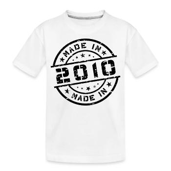 Année de naissance Naissance Né en - Fabriqué en 2010 - T-shirt bio Premium Enfant - blanc - Devant