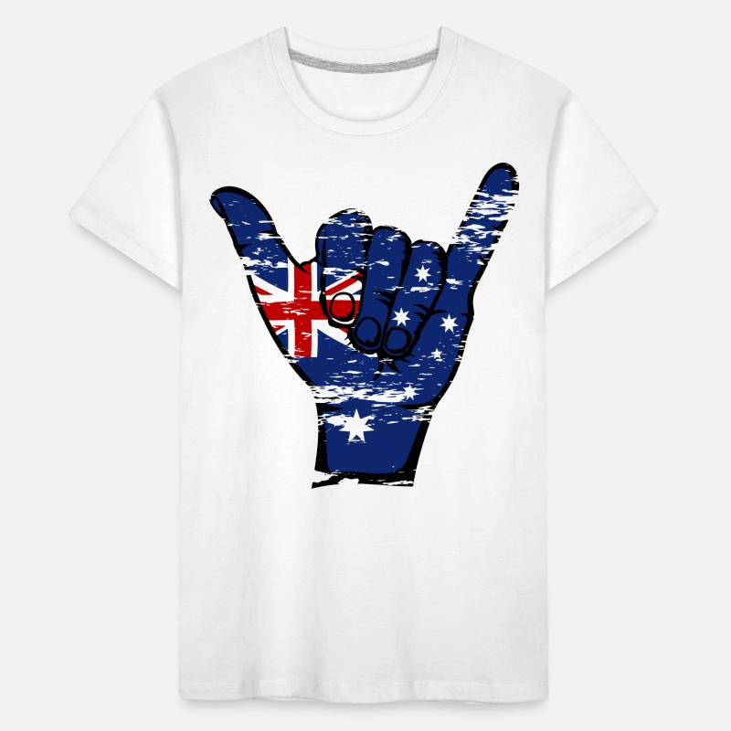 Drapeau de l’Australie Symbole de surf utilisé T-shirt bio Premium Enfant