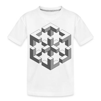 Unmögliche Figur - Kinder Premium Bio T-Shirt - Weiß - Vorne