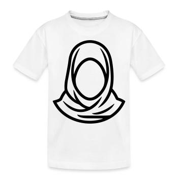 Hijab Kopftuch Muslimische Frau - Kinder Premium Bio T-Shirt - Weiß - Vorne
