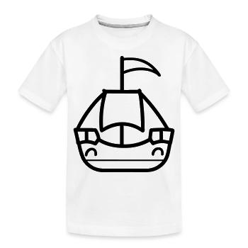 Bateau pirate - T-shirt bio Premium Enfant - blanc - Devant