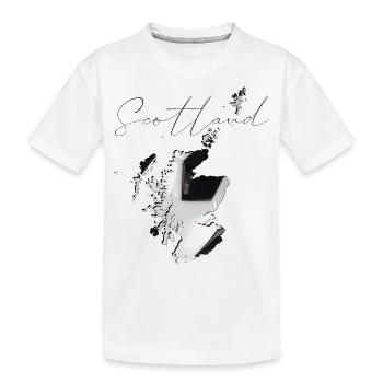 Carte de l’Ecosse encadrée Real Football FR - T-shirt bio Premium Enfant - blanc - Devant