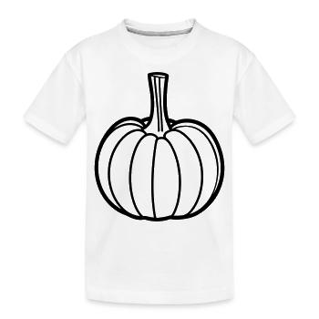 pumpkin - Kids' Premium Organic T-Shirt - white - Front
