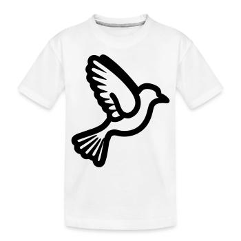 Taube - Kinder Premium Bio T-Shirt - Weiß - Vorne