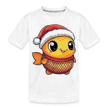 Goldfische Weihnachten - Kinder Premium Bio T-Shirt - Weiß - Vorne