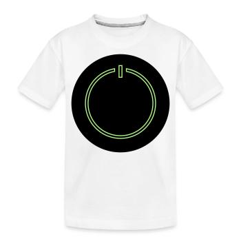 Bouton d’alimentation - T-shirt bio Premium Enfant - blanc - Devant