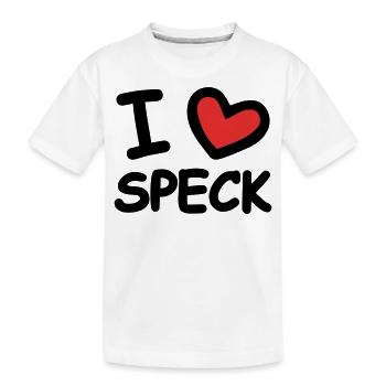 I Love Speck - Kinder Premium Bio T-Shirt - Weiß - Vorne