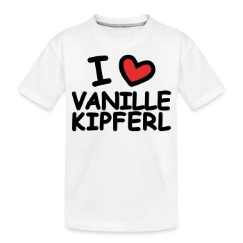 J’adore les croissants à la vanille - T-shirt bio Premium Enfant - blanc - Devant