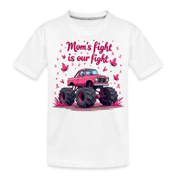 Le combat des mamans - Sensibilisation au cancer du sein - T-shirt bio Premium Enfant - blanc - Devant