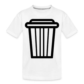Mülltonne - Kinder Premium Bio T-Shirt - Weiß - Vorne