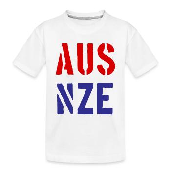 AUS - NZE - Nouvelle-Zélande - Australie - Neuseeland - T-shirt bio Premium Enfant - blanc - Devant
