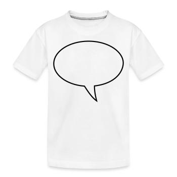 Speech bubble design right - Kids' Premium Organic T-Shirt - white - Front