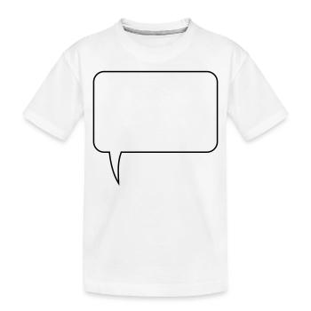 Conception rectangulaire de bulle de dialogue - T-shirt bio Premium Enfant - blanc - Devant