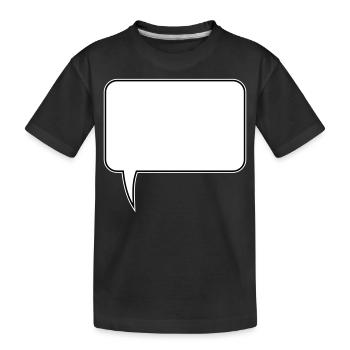 Speech bubble rectangle design - Kids' Premium Organic T-Shirt - black - Front