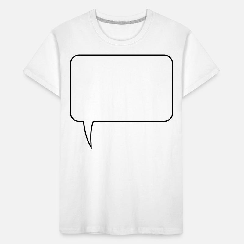 Speech bubble rectangle design Kids' Premium Organic T-Shirt