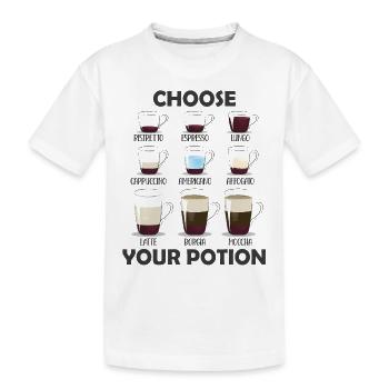Choisissez votre amateur de café potion - T-shirt bio Premium Enfant - blanc - Devant