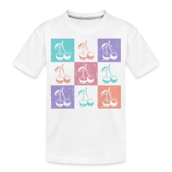 Cerises, couleurs vives de l’été - T-shirt bio Premium Enfant - blanc - Devant