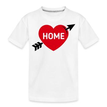 I Love My Home (Home Country / Hometown / 3C) - Kids' Premium Organic T-Shirt - white - Front