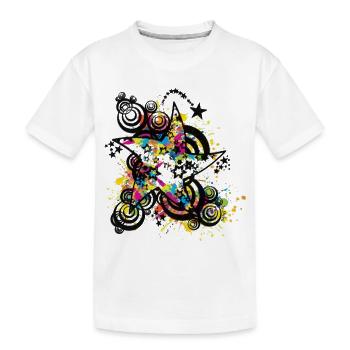Dancing Star (Colour Splash) 01 - Kids' Premium Organic T-Shirt - white - Front