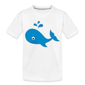 wal - Kinder Premium Bio T-Shirt - Weiß - Vorne