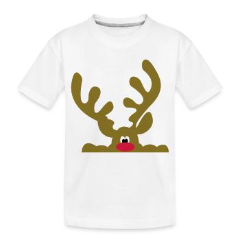 elch - Kinder Premium Bio T-Shirt - Weiß - Vorne