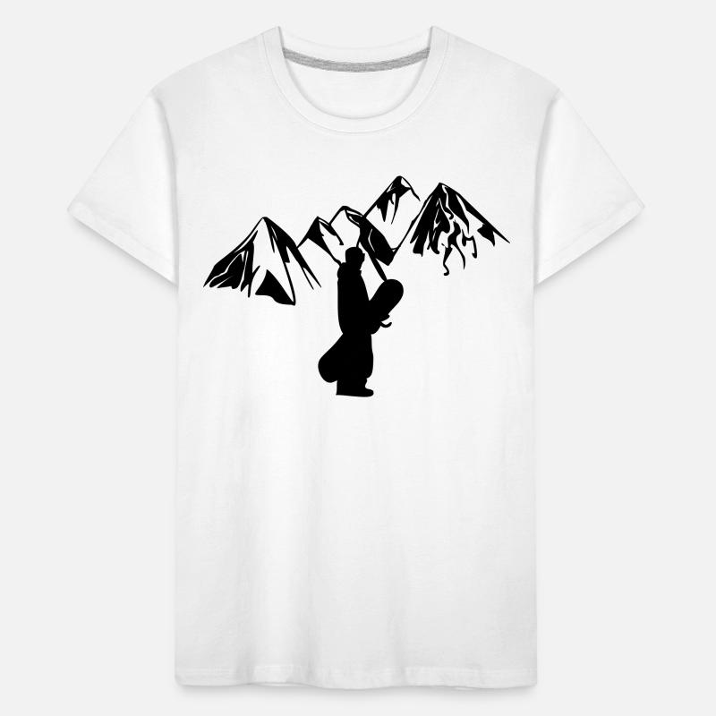 Mountain snowboarder Kids' Premium Organic T-Shirt