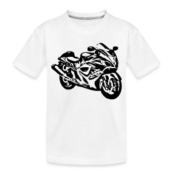 Motorrad , Hayabusa , Rennmaschine ,Kult (25) - Kinder Premium Bio T-Shirt - Weiß - Vorne
