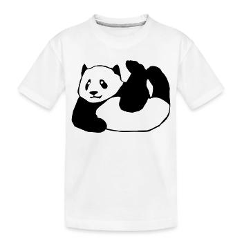 Panda, Bär,Tier, - Kinder Premium Bio T-Shirt - Weiß - Vorne