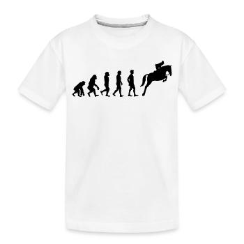 Reiter Evolution - Kinder Premium Bio T-Shirt - Weiß - Vorne