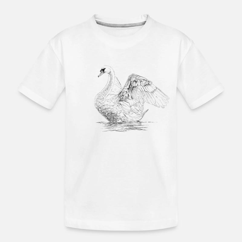 Schwan - Kinder Premium Bio T-Shirt - Weiß