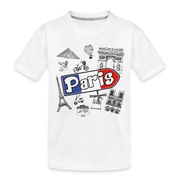 Ich liebe Paris - Kinder Premium Bio T-Shirt - Weiß - Vorne