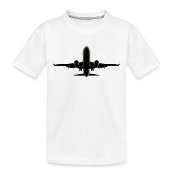 Flugzeug - Kinder Premium Bio T-Shirt - Weiß - Vorne