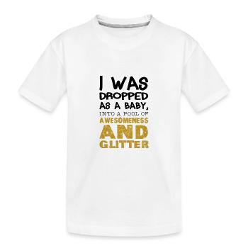 Dropped as a Baby - Kinder Premium Bio T-Shirt - Weiß - Vorne