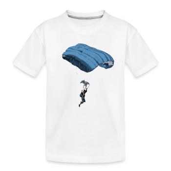 parachuting - Kids' Premium Organic T-Shirt - white - Front