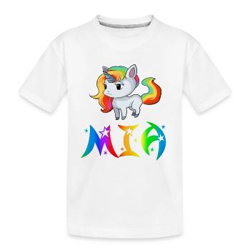 Mia Einhorn - Kinder Premium Bio T-Shirt - Weiß - Vorne