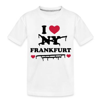 Je n'aime pas NY mais Francfort - T-shirt bio Premium Enfant - blanc - Devant