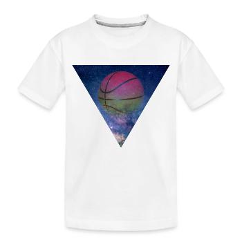 GALAXY BASKETBALL BALLER GESCHENK - Kinder Premium Bio T-Shirt - Weiß - Vorne