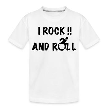 Je fais du rock and roll dans mon fauteuil roulant # - T-shirt bio Premium Enfant - blanc - Devant