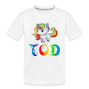 Unicorn death - Kids' Premium Organic T-Shirt - white - Front