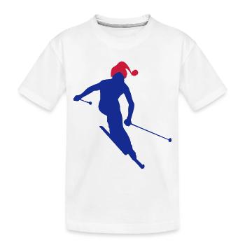 skifahrer - Kinder Premium Bio T-Shirt - Weiß - Vorne