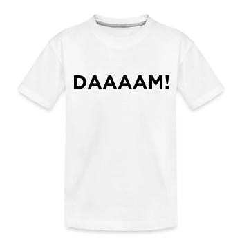 Daaam-Neuheit-sarkastische grafische kühle lustige Kleidung - Kinder Premium Bio T-Shirt - Weiß - Vorne